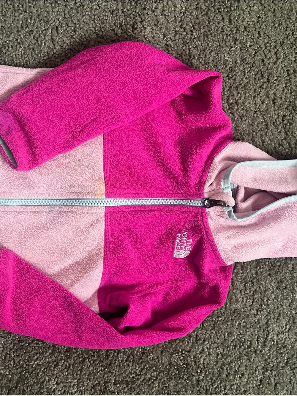 The North Face Girls' Two-Tone Pink Fleece Hoodie